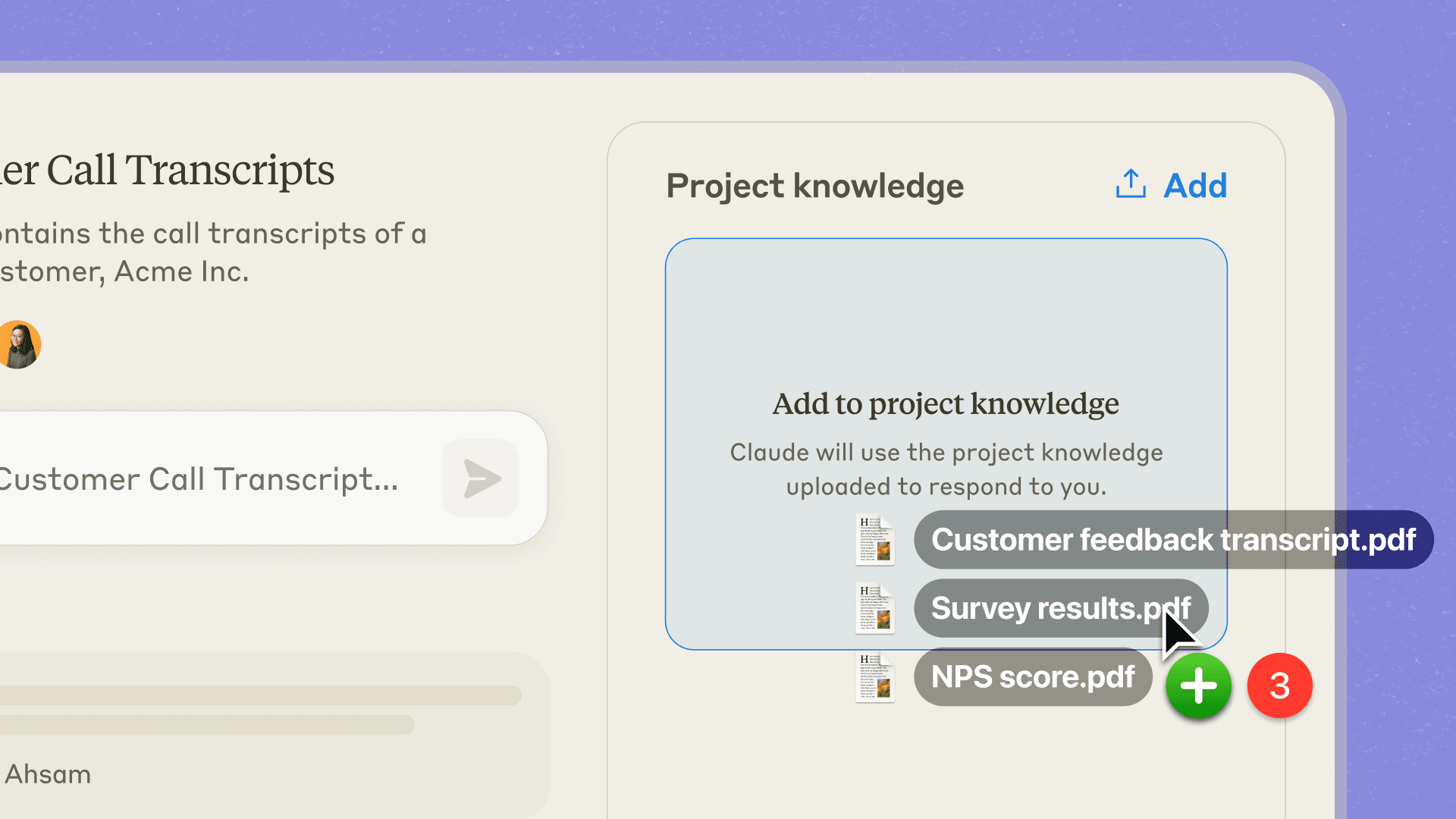 Claude Projects collaboration screenshot