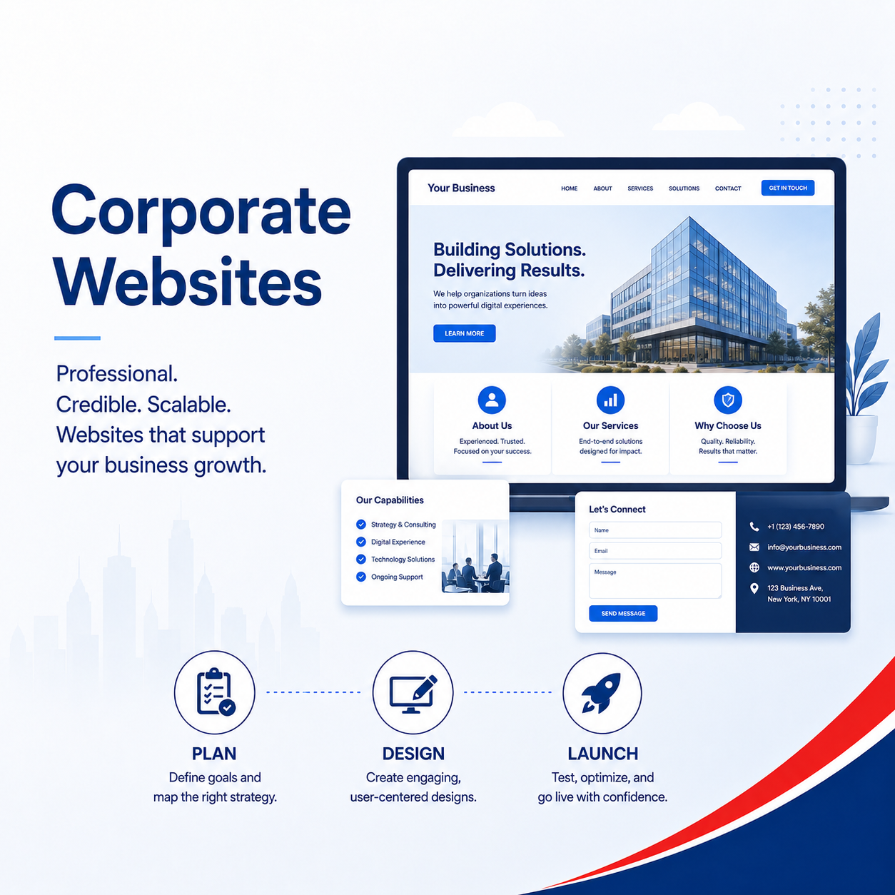 Modern corporate website built with Next.js and managed hosting