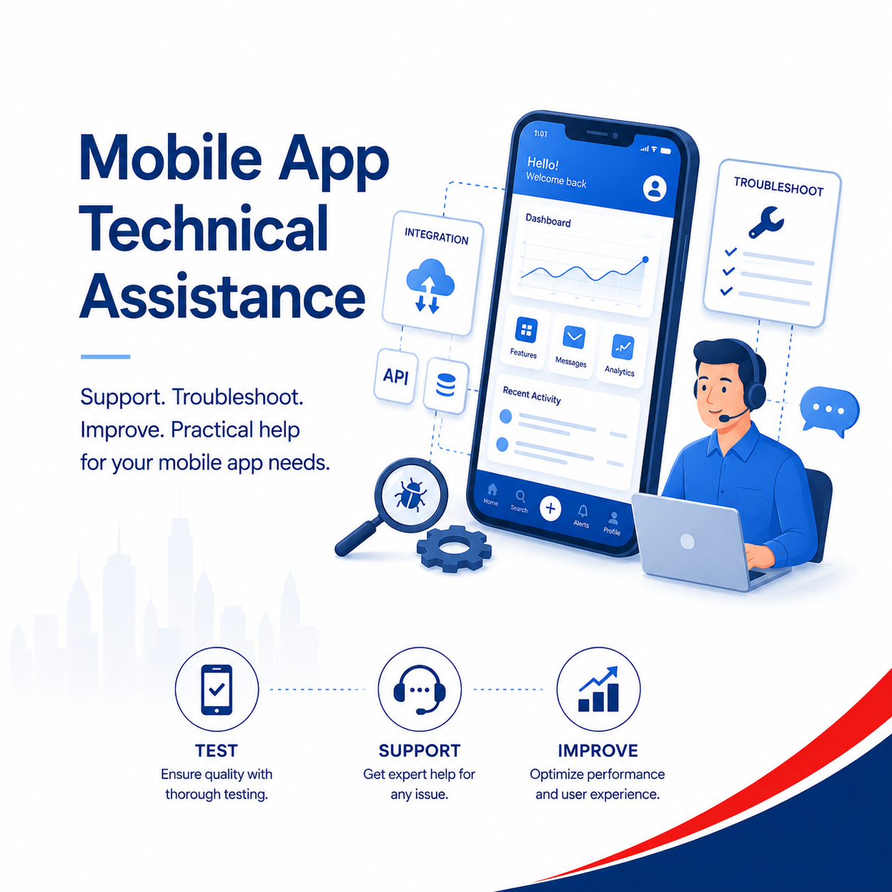 Mobile app technical planning and backend assistance