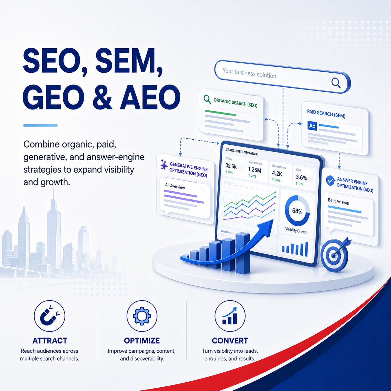 SEO, SEM, GEO and AEO